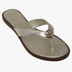 Tory Burch Women's Benton Thong Sandals Flats in Leather Size 6